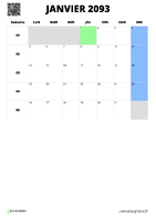 calendrier janvier 2093 calendrier janvier 2093 format portrait