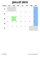 calendrier juillet 2015 format portrait