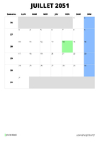 calendrier juillet 2051 calendrier juillet 2051 format portrait