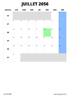 calendrier juillet 2056 calendrier juillet 2056 format portrait