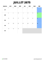 calendrier juillet 2075 calendrier juillet 2075 format portrait