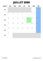 calendrier juillet 2090 calendrier juillet 2090 format portrait