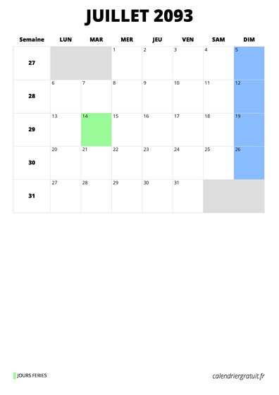 calendrier juillet 2093 calendrier juillet 2093 format portrait