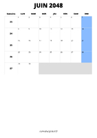 calendrier juin 2048 calendrier juin 2048 format portrait