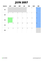 calendrier juin 2057 calendrier juin 2057 format portrait