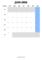 calendrier juin 2059 calendrier juin 2059 format portrait
