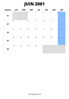 calendrier juin 2061 calendrier juin 2061 format portrait