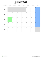 calendrier juin 2068 calendrier juin 2068 format portrait