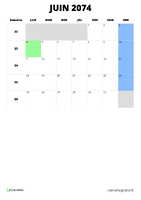 calendrier juin 2074 calendrier juin 2074 format portrait