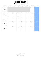 calendrier juin 2075 calendrier juin 2075 format portrait