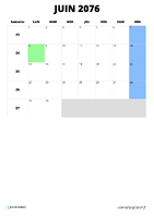 calendrier juin 2076 calendrier juin 2076 format portrait