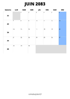 calendrier juin 2083 calendrier juin 2083 format portrait