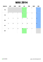 calendrier mai 2014 format portrait