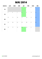 calendrier mai 2014 calendrier mai 2014 format portrait