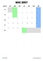 calendrier mai 2057 format portrait