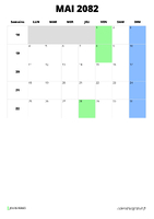 calendrier mai 2082 format portrait