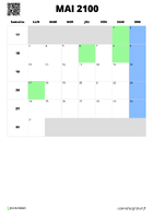 calendrier mai 2100 format portrait