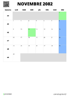 calendrier novembre 2082 calendrier novembre 2082 format portrait