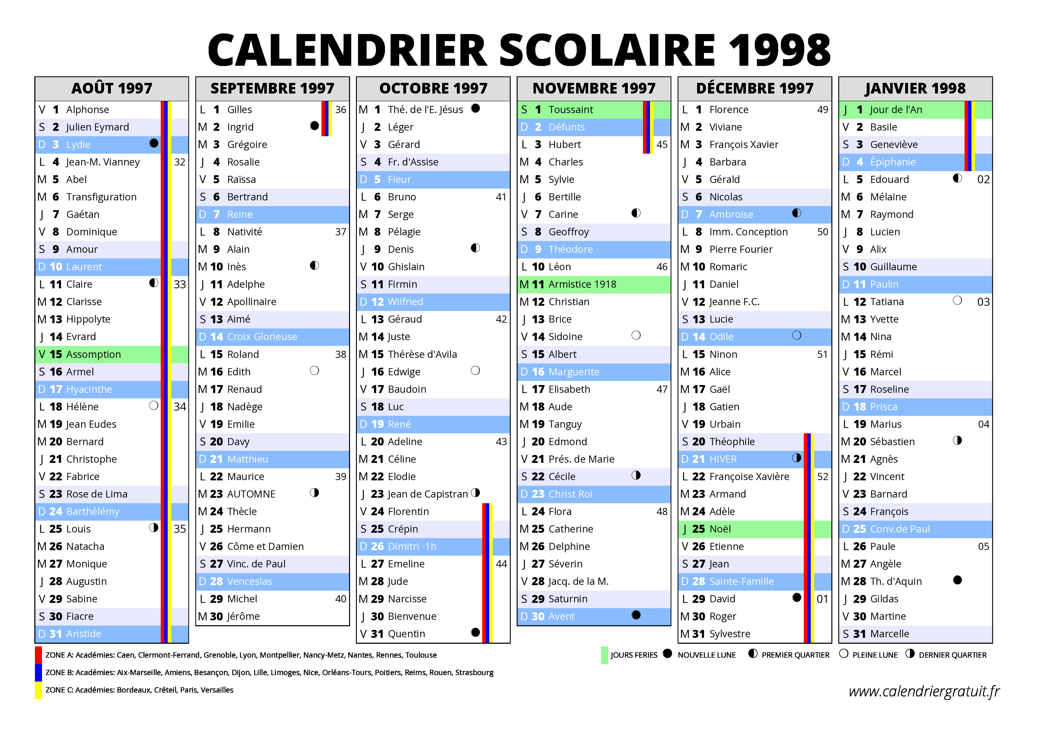 Calendrier Scolaire 1998 Consultez Et Imprimez Le Calendrier Scolaire Calendrier Scolaire 1998 Consultez Et Imprimez Le Calendrier Scolaire